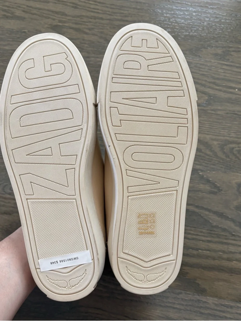 NWT ZADIG & VOLTAIRE 100% cow leather low-top fly on sneakers - Picture 6 of 14